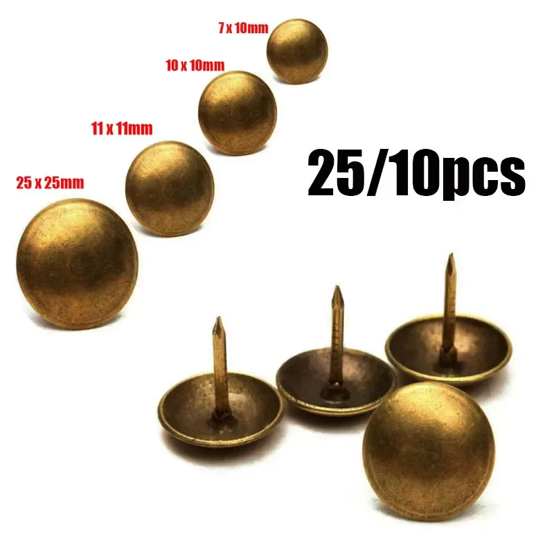 Bronze Color Jewelry Wood Box Sofa Furniture Tack Pushpin Doornail Furniture Hardware Decor 10/25PC Furniture Hardware Tack