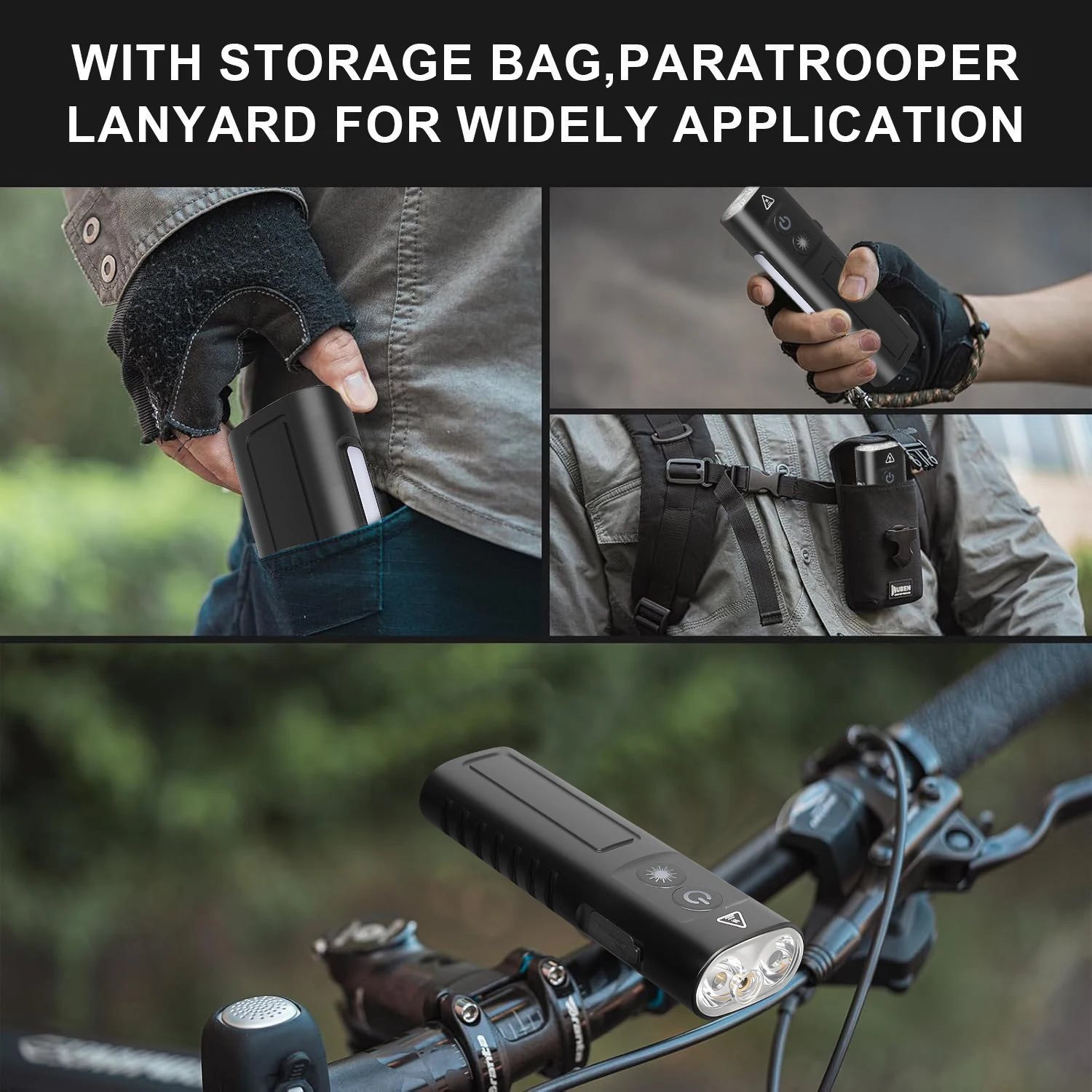 Multifunctional IP54 Waterproof LED COB Flashlight With Magnetic Built-In 1200mAh Battery Clip-on Light Outdoor Camping Lantern