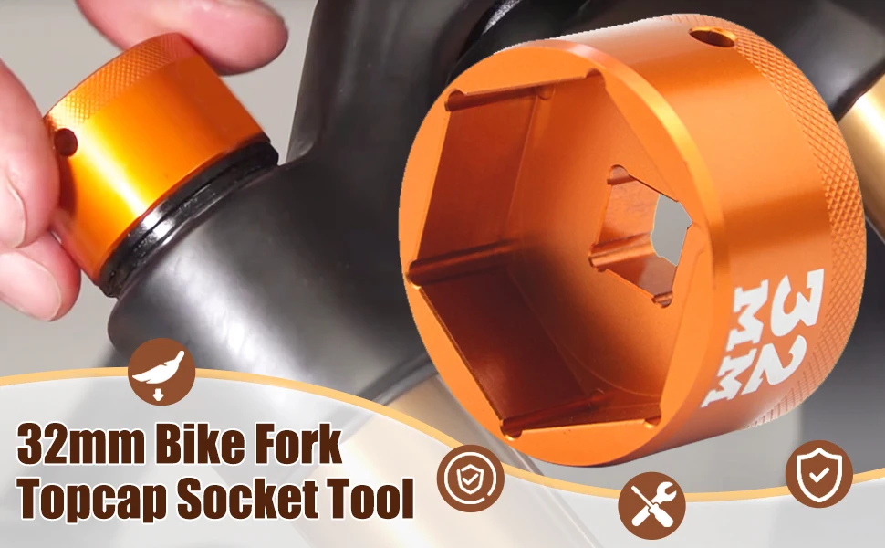32-mm-Fahrradgabel-Topcap-Werkzeug für Fox 36 38 40 MTB-Federgabel-Reparaturwerkzeug mit 3/8"-Antrieb – Detail 1