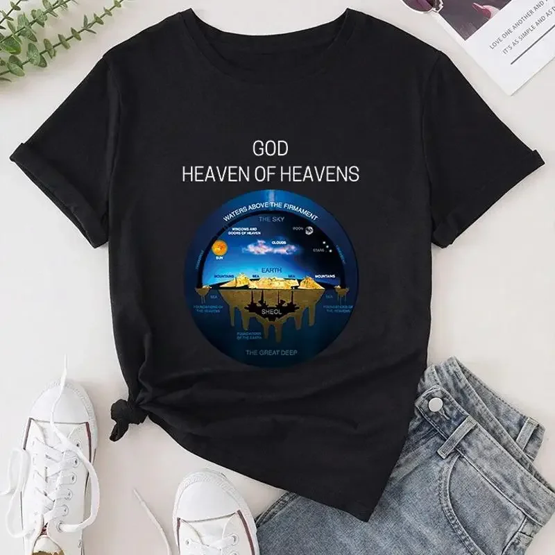 Earth'S Surface Women T Shirt Summer Fashion Short Sleeved Tops Prin