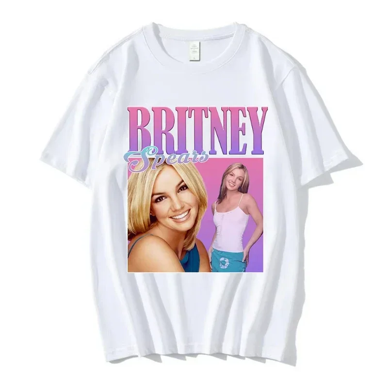 Summer Britney Spears Beautiful Photo Graphic Print T Shirt Fashion Popular Casual Daily T-shirt Men Women T Shirts Streetwears