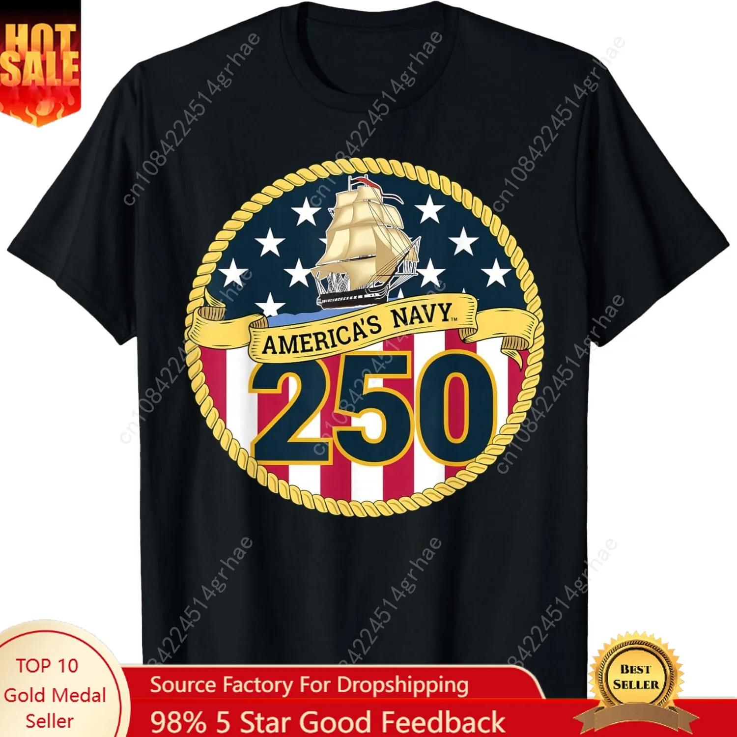 

Official United States Navy 250th T-Shirt