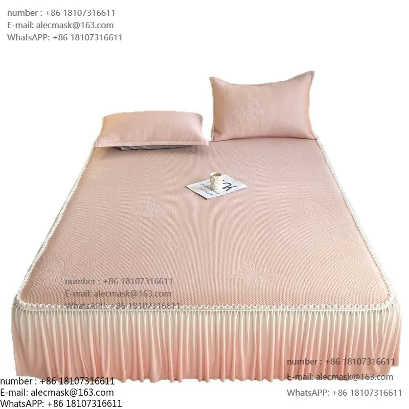 

Охлаждающий шелковый коврик класса А, моющийся, из трех частей, с юбкой для кровати, для кондиционирования воздуха, мягкий, для прохлады