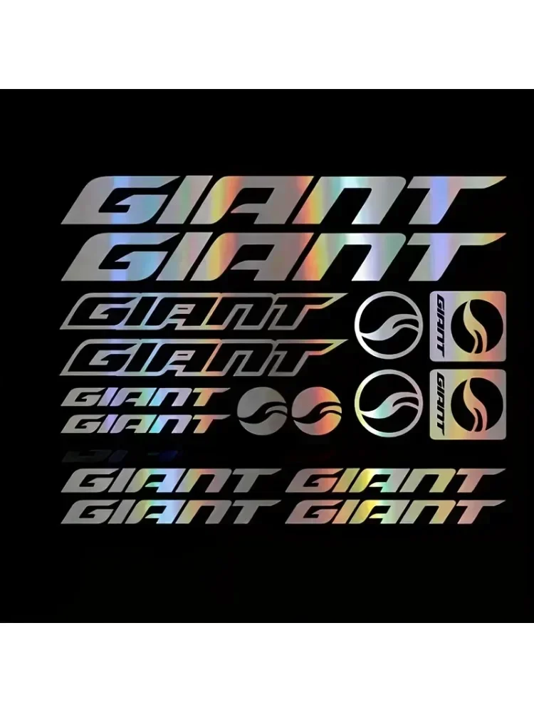 AliExpress NONE Holographic "Giant" Sticker Pack, Assorted Decals for Bicycles, Laptops, Ideal for Bike Enthusiasts and Trendy Personalization