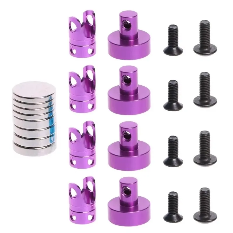 4pcs Magnetic Stealth Invisible Body Post Mount Contact Shell Column for 1/10 RC Drift Car Vehicle Accessories