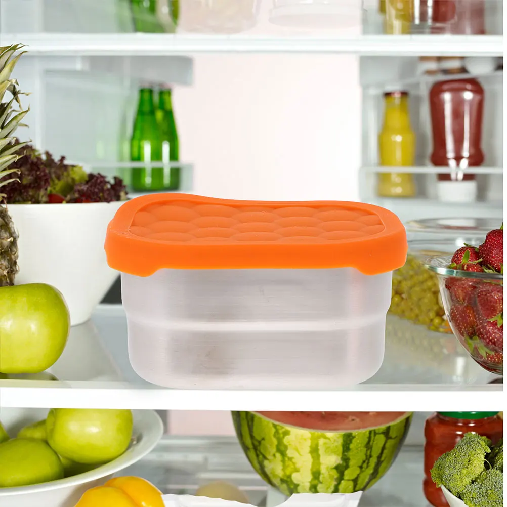 

3pcs Stainless Steel Food Containers 230ml Square Sealed Lightweight Portable Kitchen ganizers Fridge Storage Boxes Household