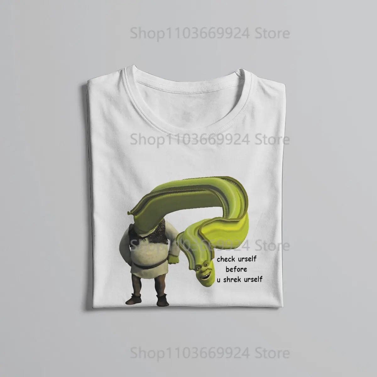 Shrek Cartoon Movie Yourself Before You Wreck Yourself T Shirt Harajuku Graphic Men\'s Tshirt Polyester Men Clothing