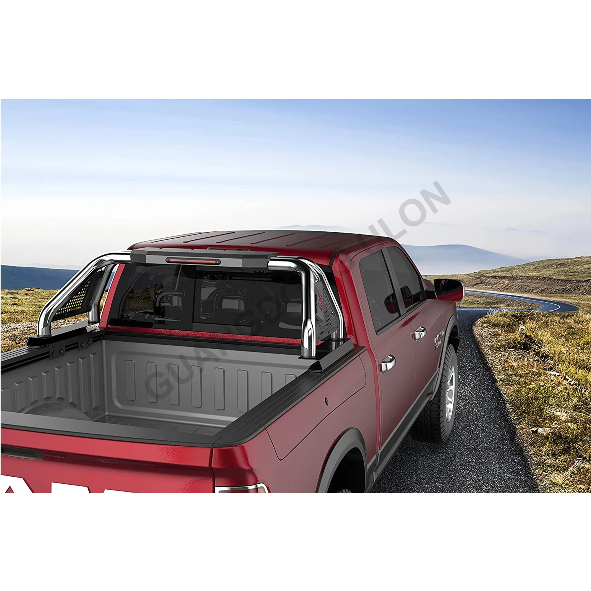 رف البضائع من الفولاذ المقاوم للصدأ قابل للتعديل لـ Ram 1500 FordS F150 SVT RAPTO Chevy Silverado ToyotaS Tundra #2
