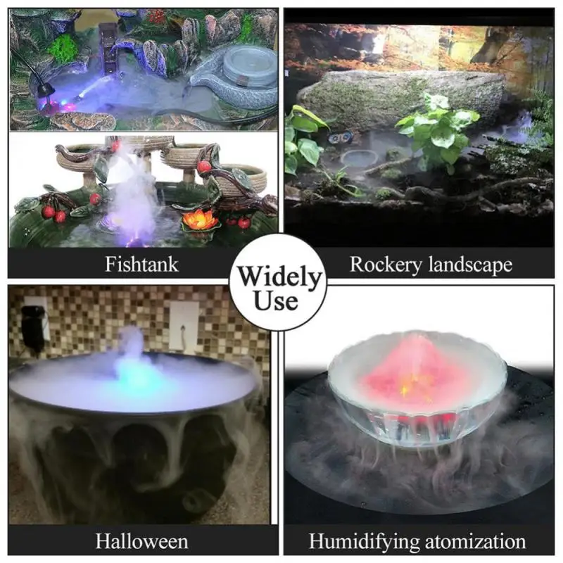 Mini LED Pumpkin Light Fogger Water Fountain Pond Fog Machine For Halloween Christmas Easter Party Festival Decoration 2025