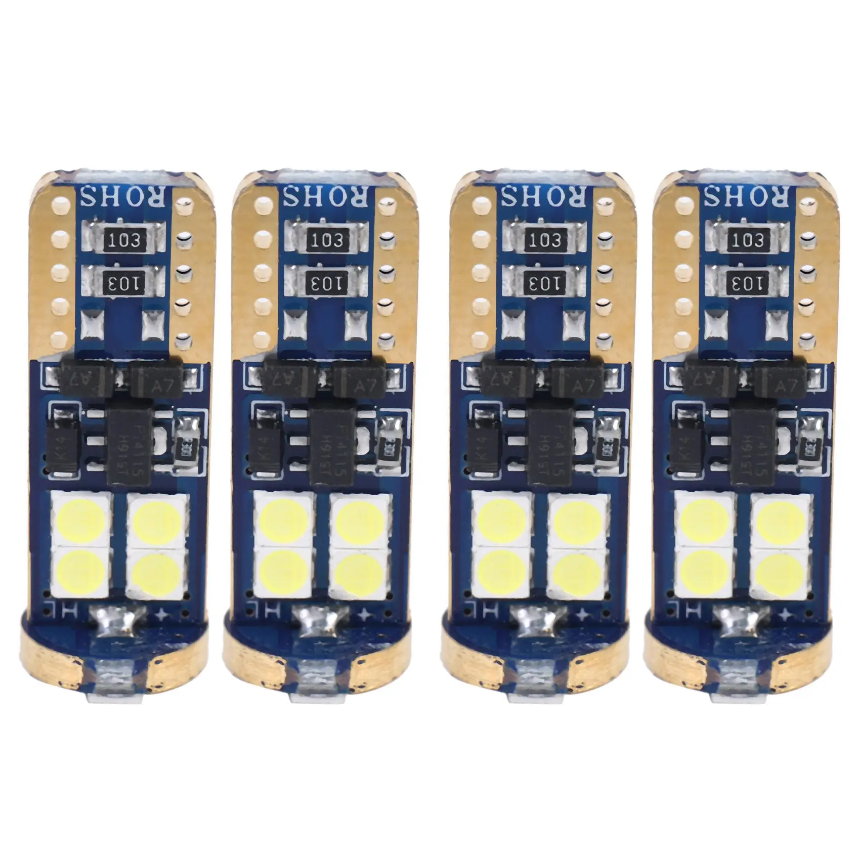 T10 168 Led Car Bulb 4Pcs 194 W5W 12-Smd 3030 Chipset Led Bulbs Canbus For Car Interior Dome Map Door Courtesy License Plate