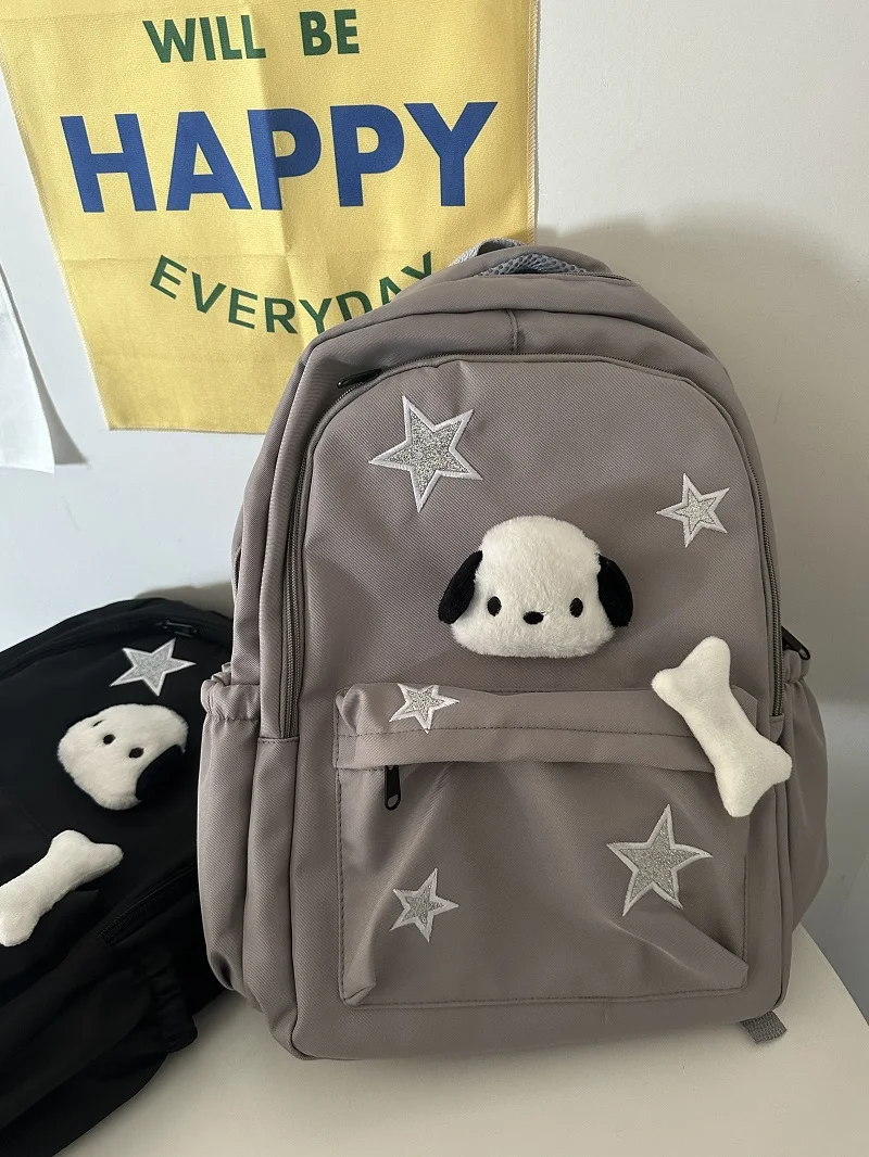 Kawaii Sanrio Pochacco Backpacks Girls Casual Backpack Large Capacity Light Student Schoolbag cute Mochila Accessories for Girls