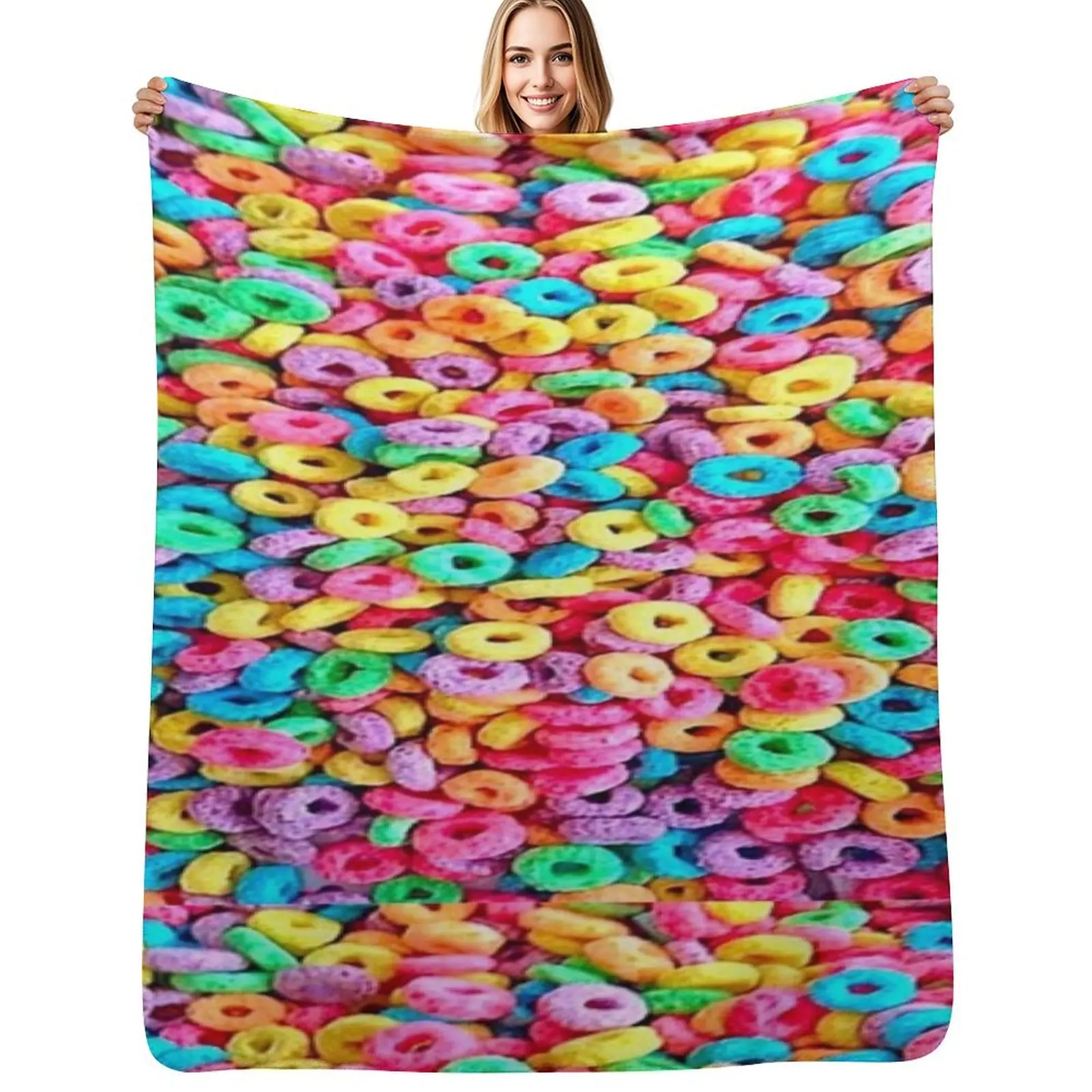 

FROOT LOOPS Throw Blanket Thins Sleeping Bag Travel Blanket