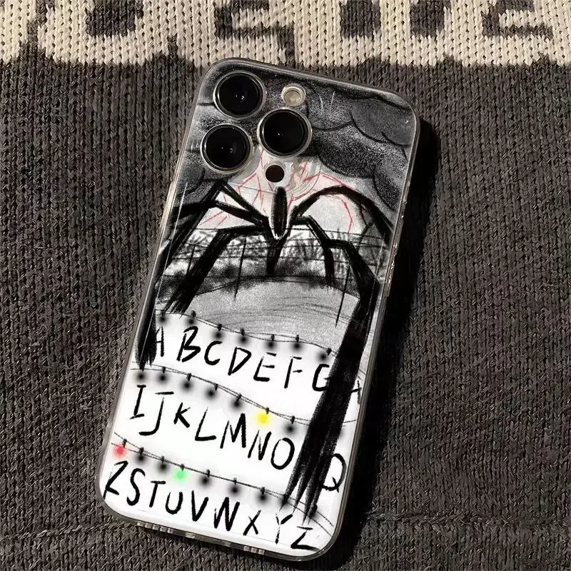 Cool Strange Things letras A-Z funda de teléfono para iPhone 17 16 15 14 13 12 11 Pro Max XR XS MAX 7 8 PLUS MINI INS cubierta transparente