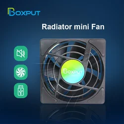 Mini ventilador para Android TV Box, refrigerador do computador do roteador, set-top box, silencioso, silencioso, alimentado por USB, radiador