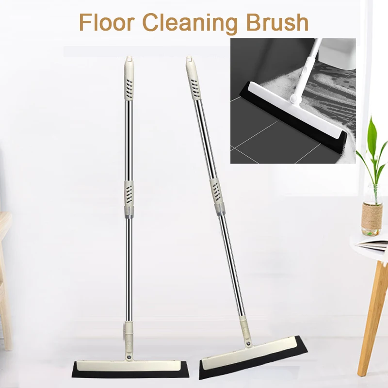 Bedroom Floor Cleaning Brush Toilet Bathroom Broom For Floor Tile Cleaning Brush 180° Rotation Multifunctional Scalable Wipers