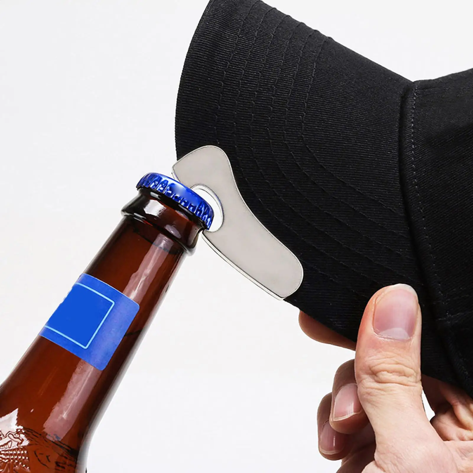 Hat Clip Bottle Opener Manual Opening Hat Brim Accessory Baseball Cap Clip for Men Women Campers Travelers Tailgating Beach