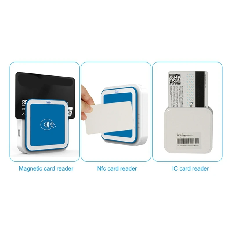 VISA Master Credit Card Chip Reader Writer Bank Transaction Bluetooth Mpos With EMV PCI POS Terminal (I9)