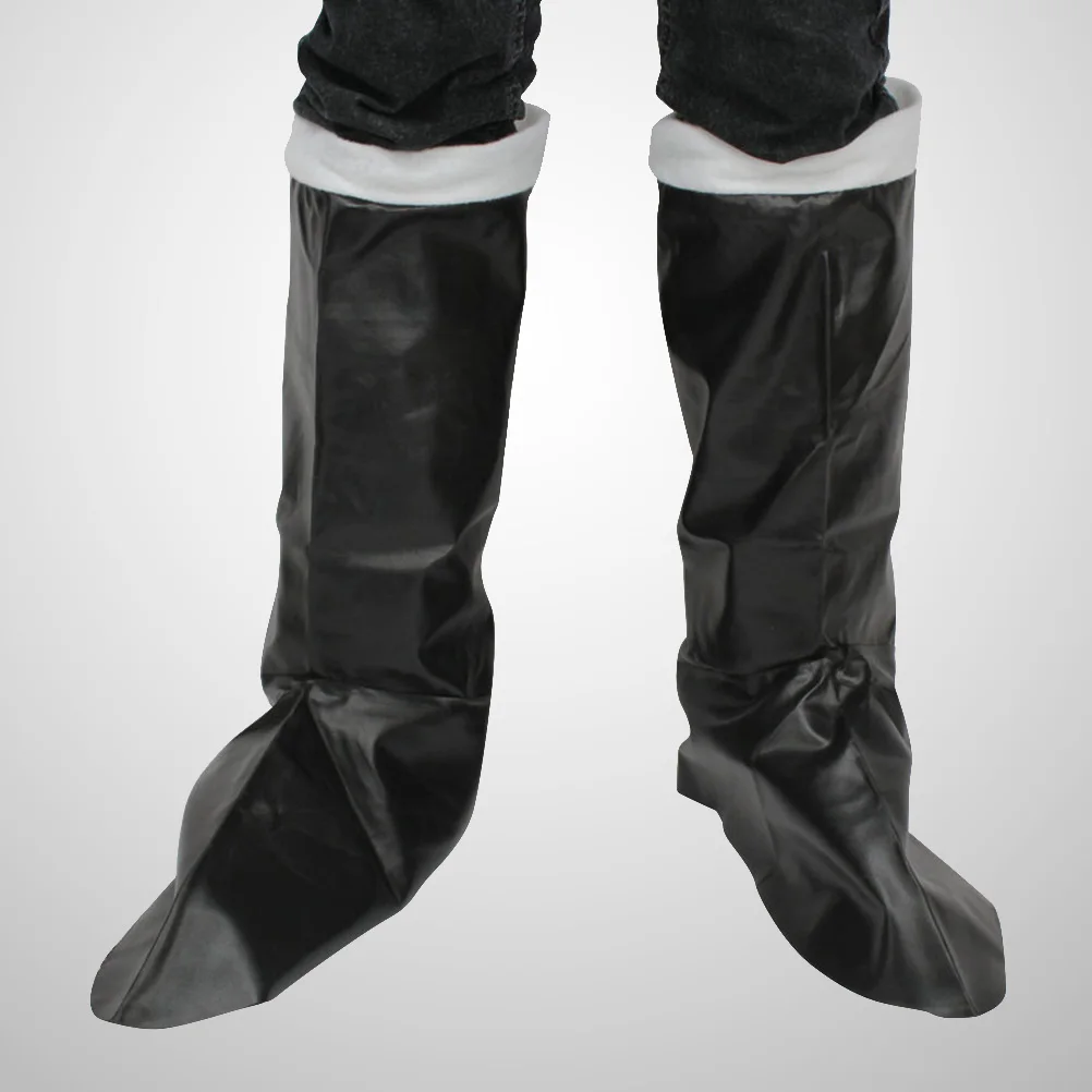 

10-13 Years Old Pu Artificial Knee-High Boots Covers For Christmas Costume Performance Props Shoe Cover Cosplay