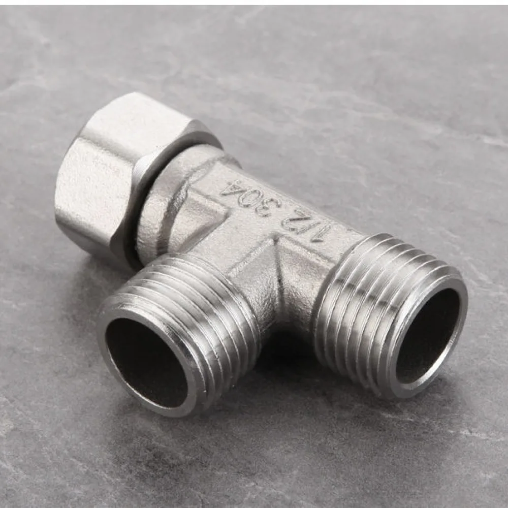 Versatile 304 Stainless Steel Union Tee Adapter Male And Female Thread Fitting For Household Industrial Pipe Connections