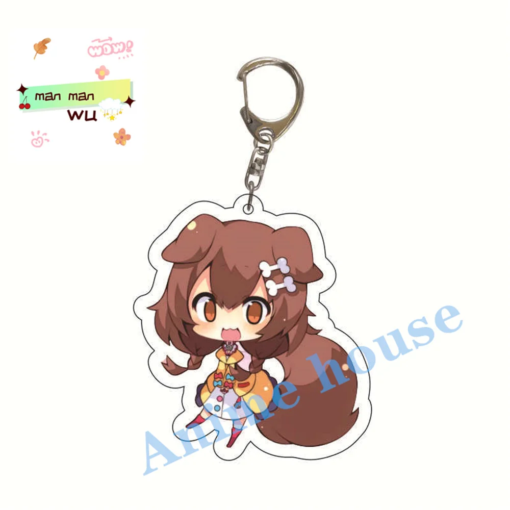 Hololive V Singer Vtuber Youtuber Hakos Baelz Ouro Kronii Ceres Fauna Acrylic Figure Keychain Bags Pendant Anime Gift