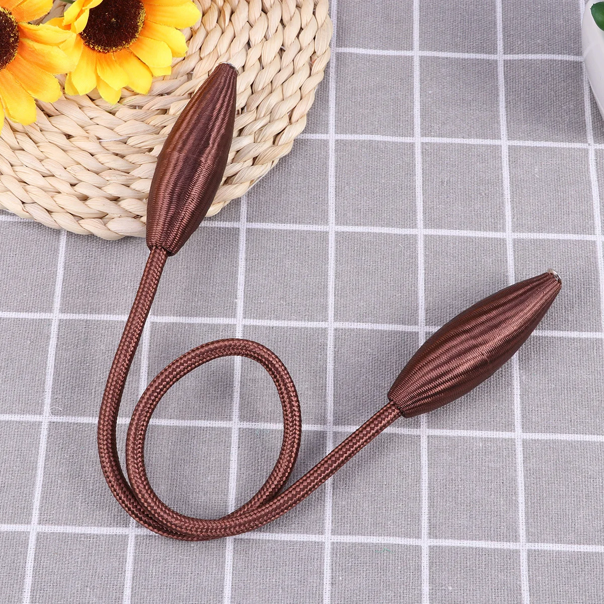 

2pc Curtain Tiebacks Coffee Shaped Drapery Rope Clips Decorative Holdbacks For Living Room Bedroom Office Home Decor