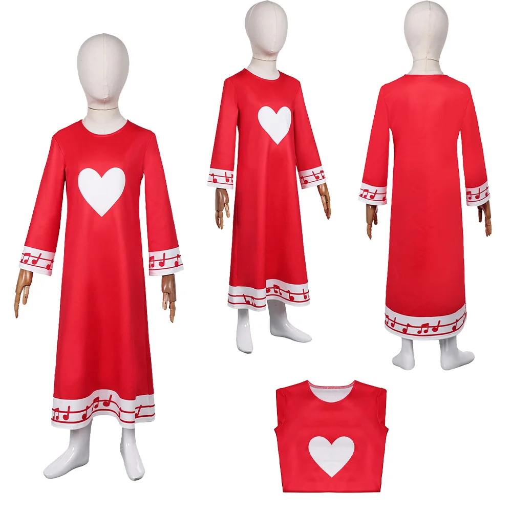 Kinder Charlie Cos Morningstar Cosplay Nachtwäsche Kostüm Anime Hotel Kinder Kleid Nachthemden Outfits Halloween Karneval Anzug