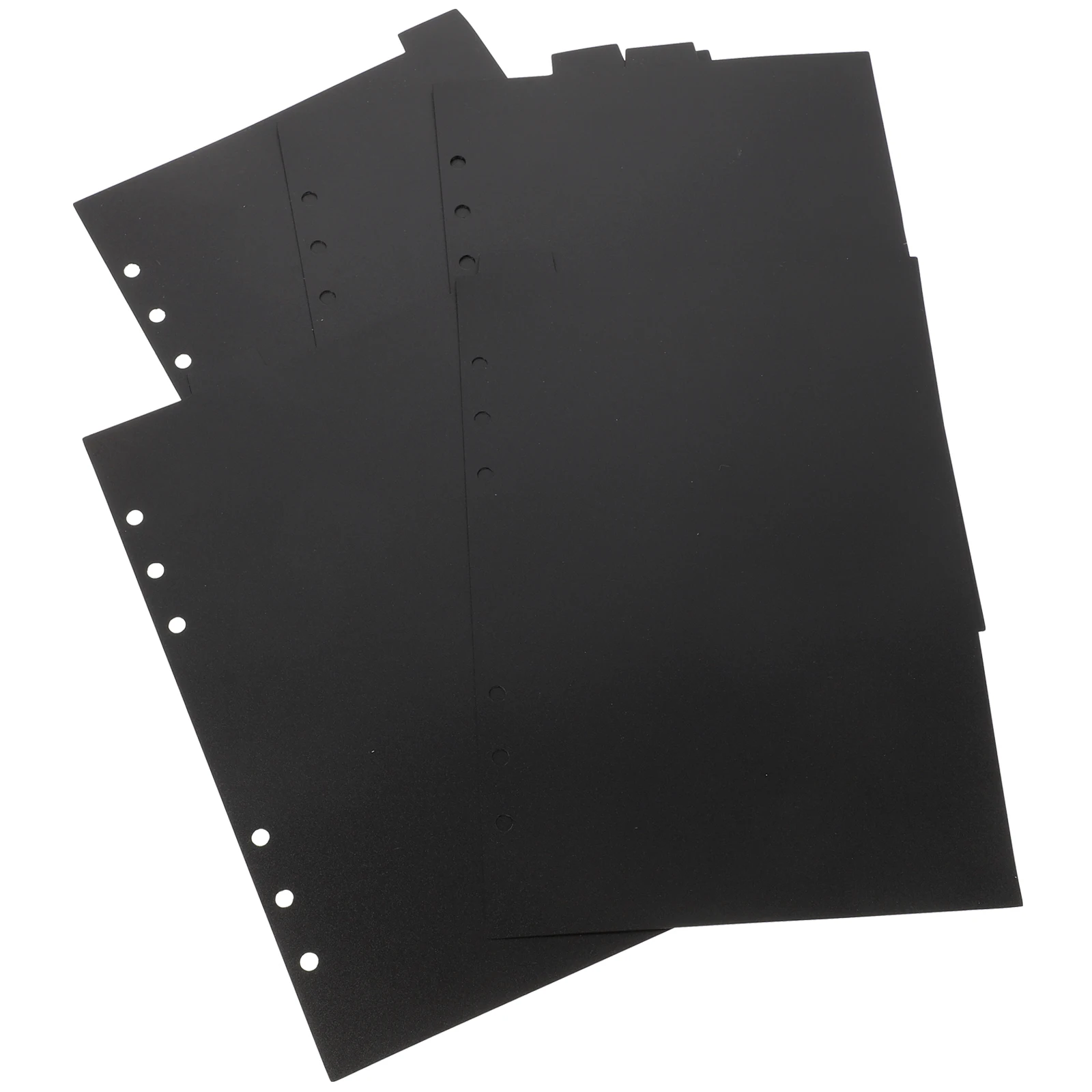 

5pcs A5 Black Partition Dividers PP 8 Tab Page Organizers for 6 Ring Binder Notebook Section Separator Tabs Plastic