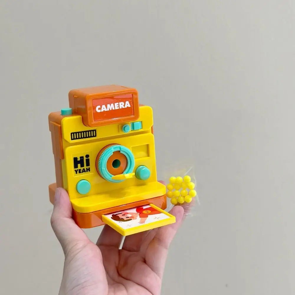 Casa de jogo de plástico câmera quebra-cabeça educação analógica câmera digital multiuso diy modelo de câmera instantânea habilidades motoras finas