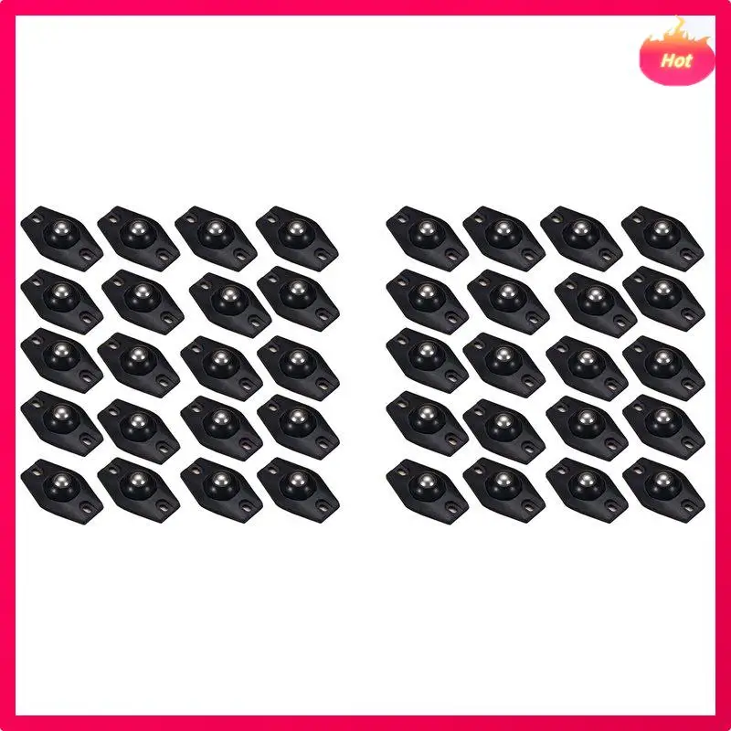 

ABYP 40 PCS Mini Swivel Wheels Furniture Wheels Self-Adhesive Casters Wheels 360°Universal Mini Wheel With Roller Ball