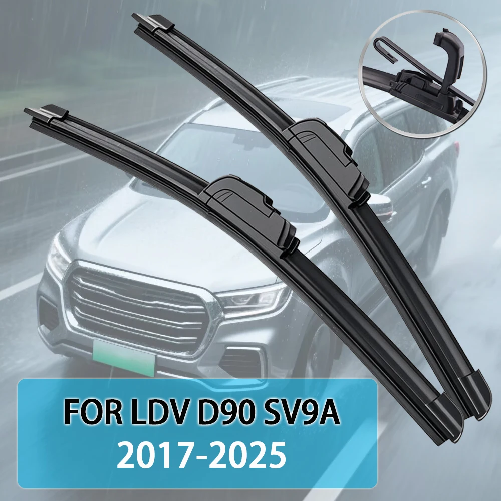 For LDV D90 SV9A 2017-2025 24''+18'' Car Wiper Blade Front Wipers Fit U Hook Arm Windscreen Auto Wiper Blades