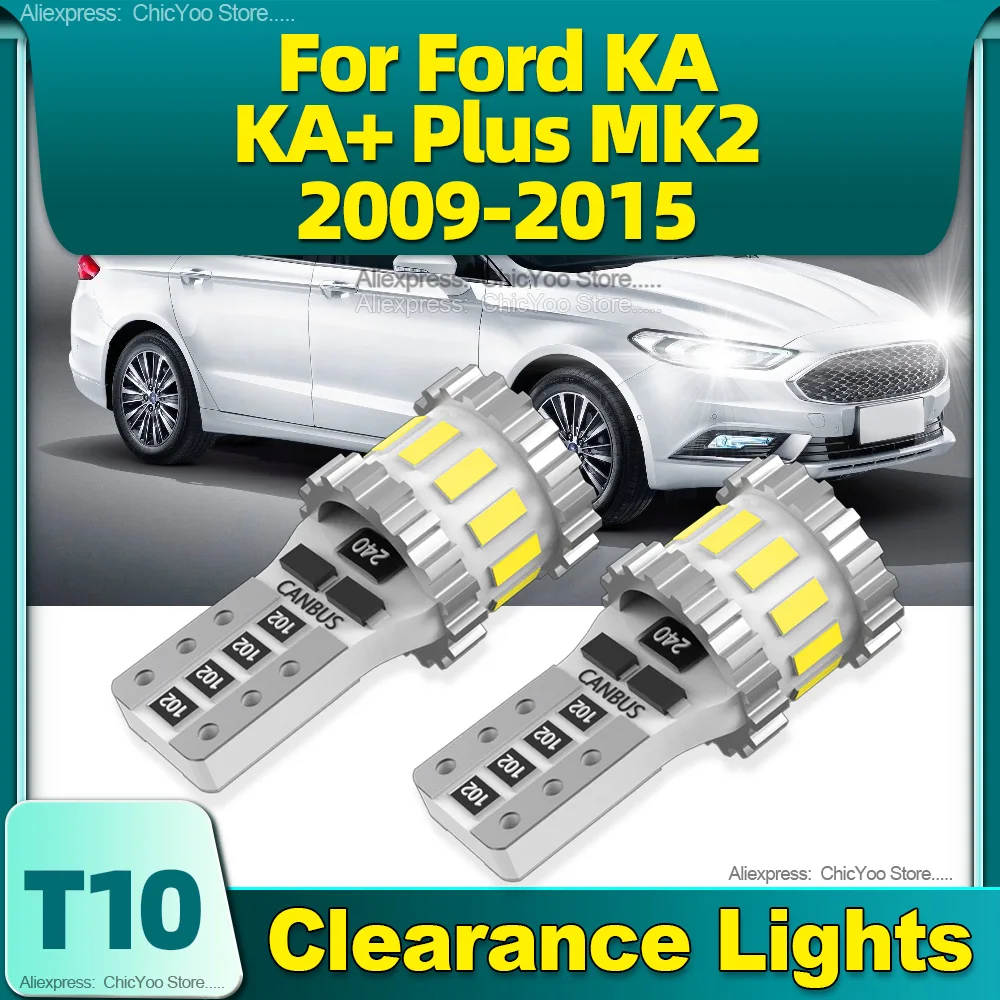 

2pcs Canbus W5W T10 LED Bulb Signal Lamp Clearance Lights 6000K For Ford KA KA+ Plus MK2 2009 2010 2011 2012 2013 2014 2015