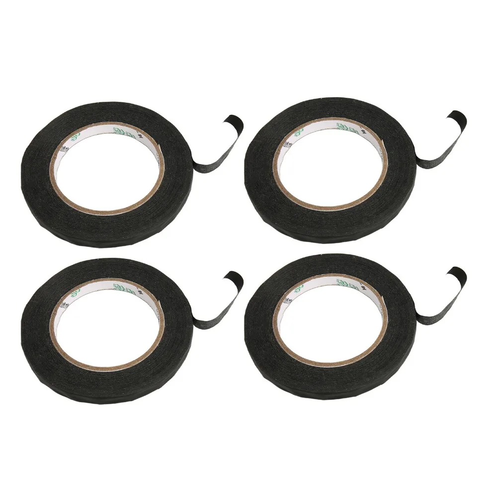 10 Rolls 1cm Width Nail Art Adhesive Tape 20m Length Black Anti-Tanning Nail Protective Tape UV Protection Manicure Tape