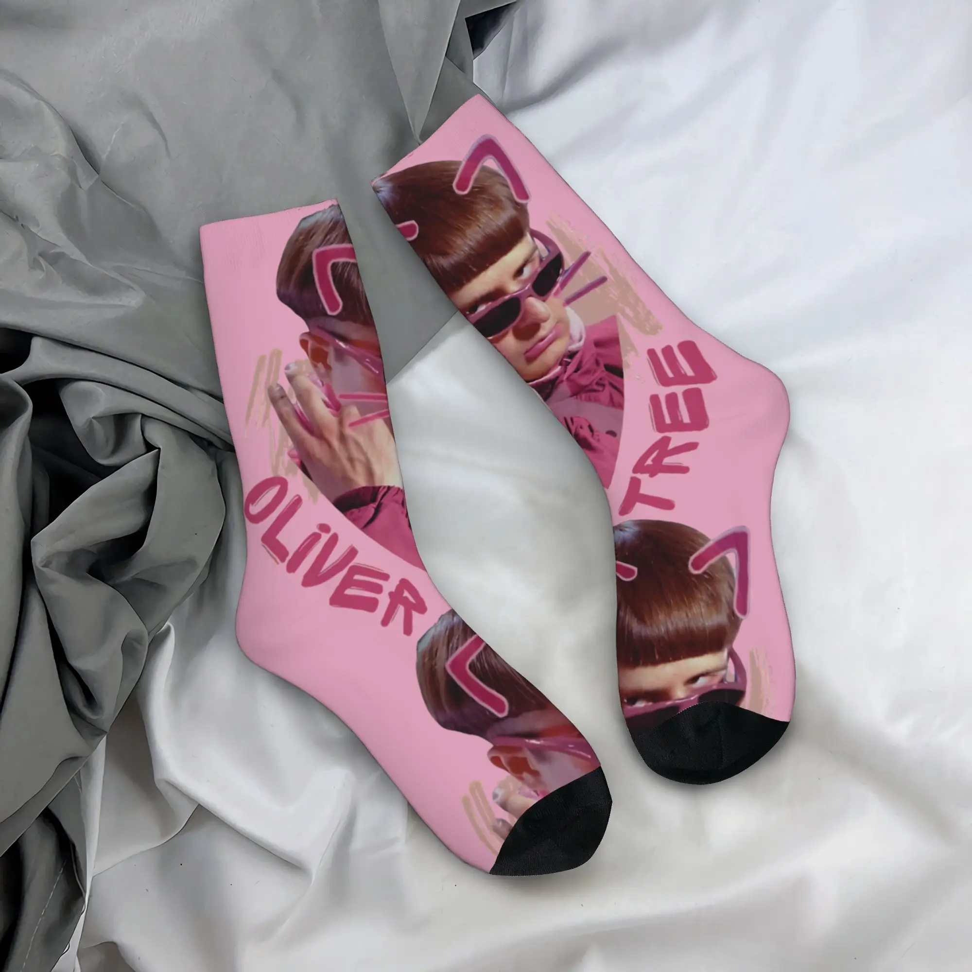 Fashion Male Men Socks Casual Oliver Tree Rapper Rip Sock Polyester  Sport Women's Socks Spring Summer Autumn Winter