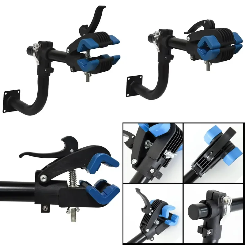 Adjustable Steel Bicycle Repair Stand with Rotating Head Wall Bench Mounted Bike Rack for Mountain Bike Parking Storage
