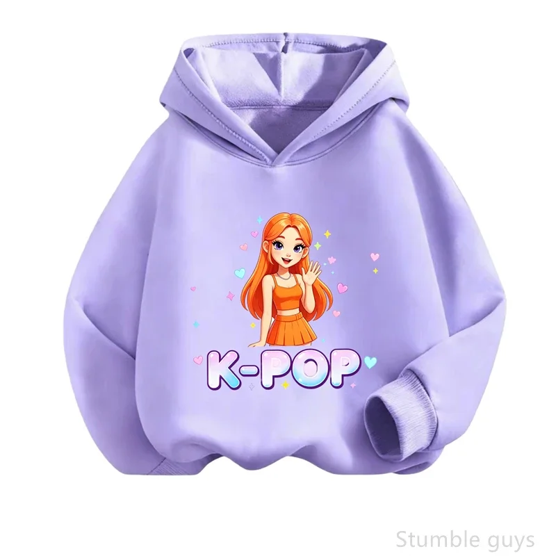 

High Quality Kpop Printed Hoodie Boys Girls Spring Autumn Anime Long Sleeve Hooded Sweatshirt Durable Casual Outerwear