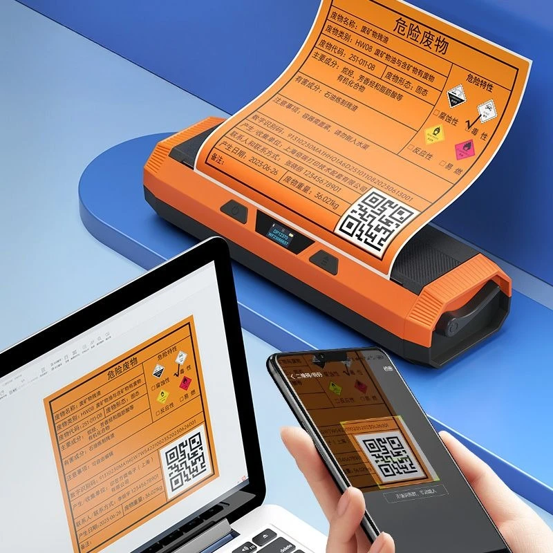 Hazardous waste label printer 20 * 20/15 * 15/10 * 10cm