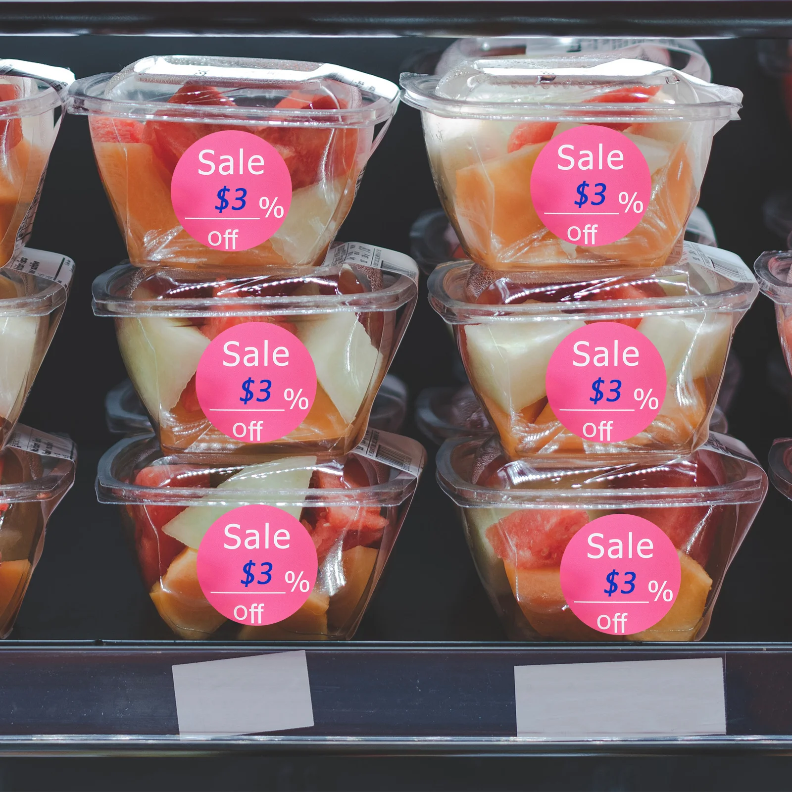 Предварительно обращенные наклейки, наклейки для супермаркетов, простые и удобные наклейки с ценами для малого бизнеса, круглые ценники