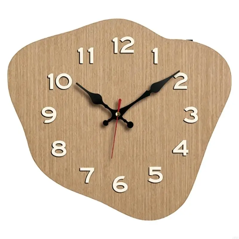 Quiet Wall Clock Irregular Battery Operated For Home Office Study Room J0MC