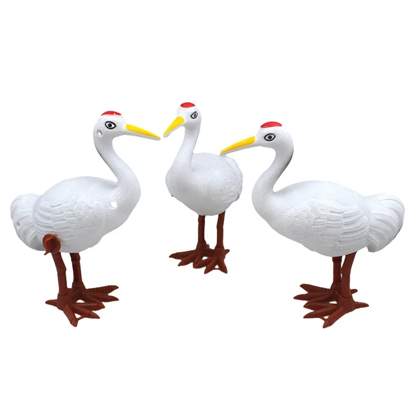 

5Pcs Children's Wind-up Jumping Simulation White Crane Toys Novelty Funny Children Clockwork Toys Traditional Nostalgic Toys