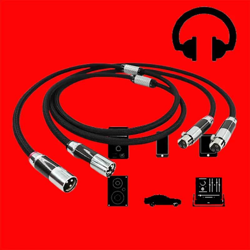 

Премиум 6N Silver XLR Interconnect: штекер из углеродного волокна с родиевым покрытием для Hi-Fi-усилителя и проигрывателя компакт-дисков ​