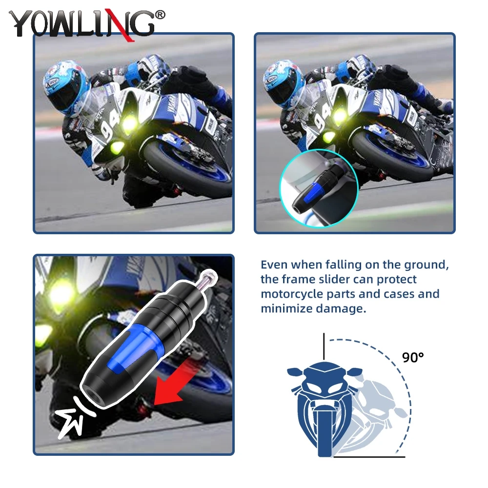 Motorcycle Accessories CNC Frame Crash Pads Exhaust Slider Engine Crash Protector For Bajaj Pulsar 200 NS/200 RS/200 AS