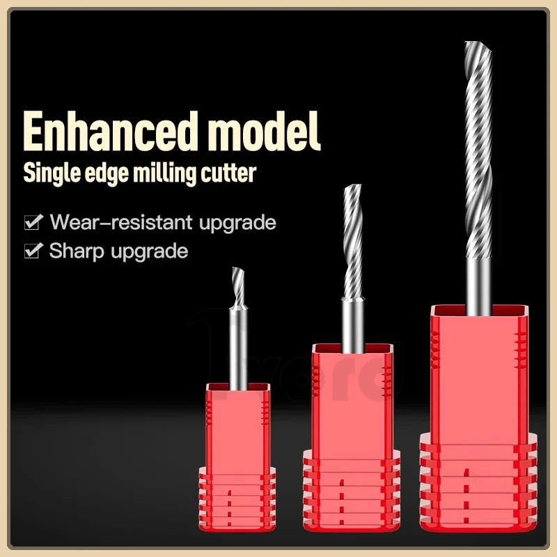 

3.175 Shank Spiral Upcut CNC Router Bits Single Flute Carbide End Mills Engraving Pvc Acrylic Milling Cutter Tool