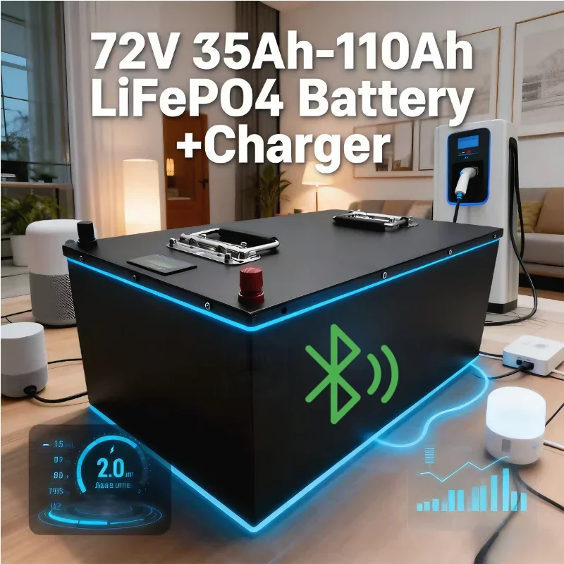 

Аккумулятор LiFePO4 72 В, 35 Ач-110 Ач — максимальный источник питания для троллинговых двигателей, гибридных мотоциклов, тележек для гольфа и роботов. Высокая емкость