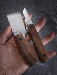 Nattools artigianato in pelle fatto a mano in stile giapponese coltello da taglio in pelle materiale lama DC53 manico in legno di noce strumento da taglio in pelle