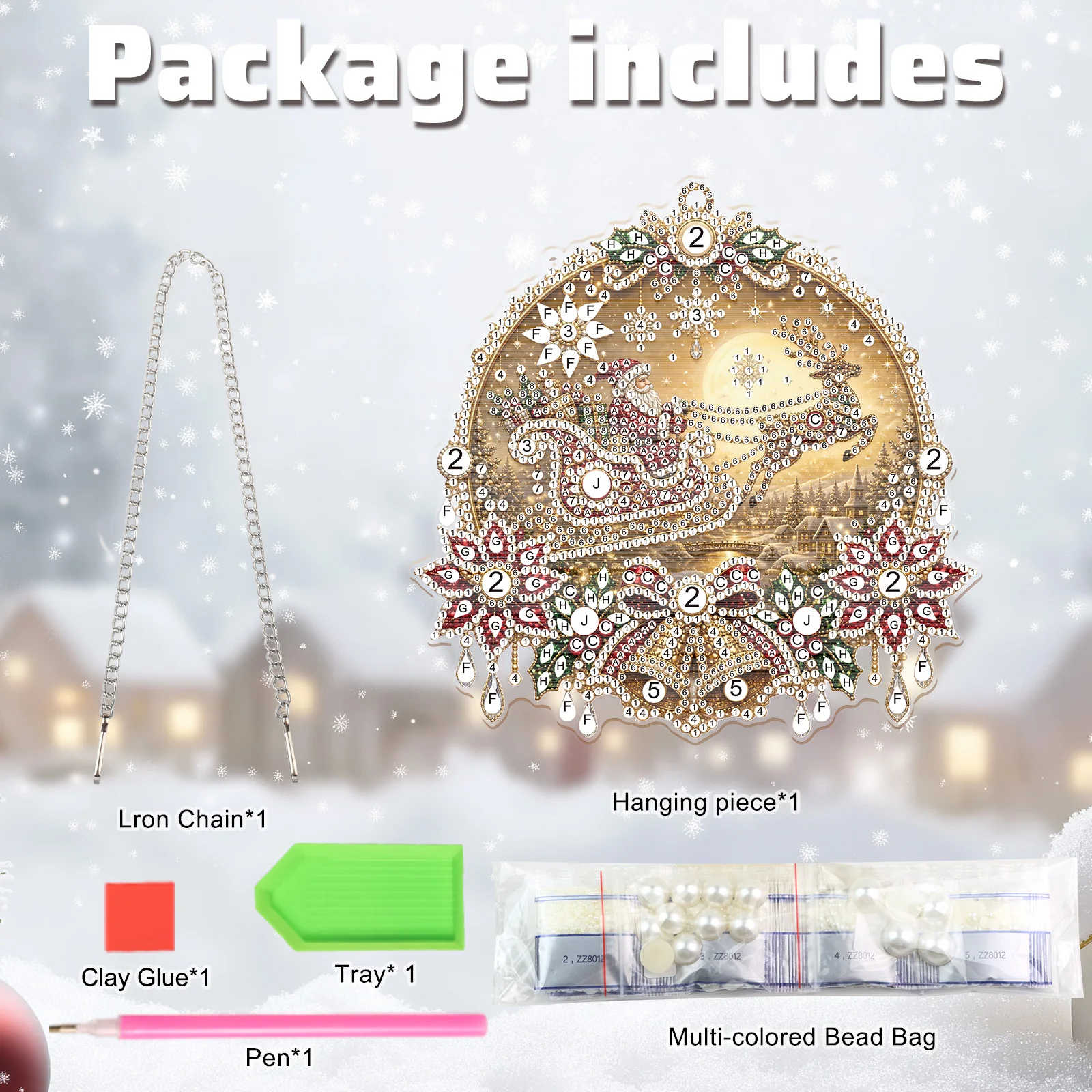 Christmas Pearl Diamond Painti - Art Craft For Christmas ulasan dan harga