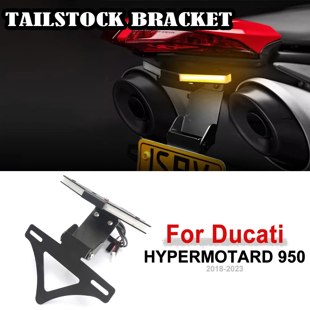 

Motorcycle Rear Short Tail Stock Tidy License Plate Holder Tailstock Bracket For Ducati HYPERMOTARD 950 2018 2019 -2022 2023