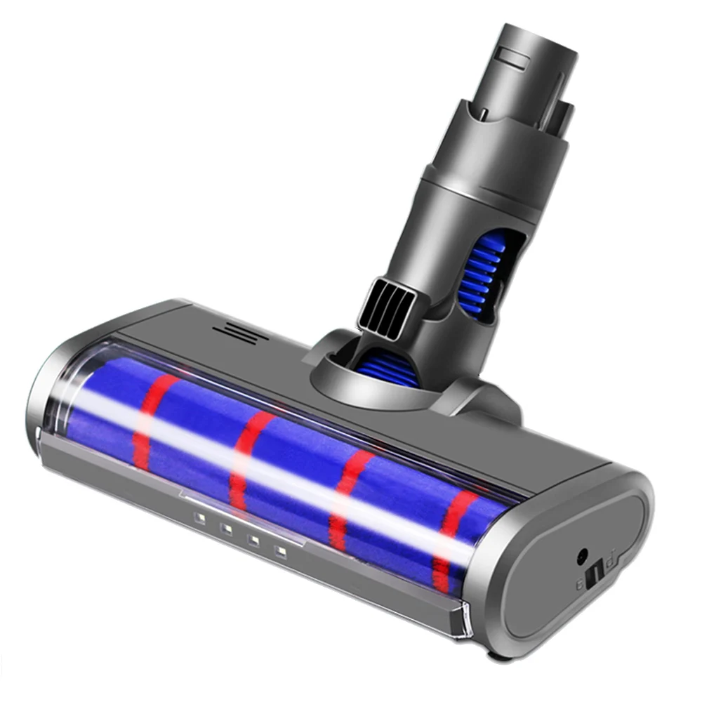 Elektrische Turbo Roller Borstel Voor Dyson V6 DC58 DC59 DC61 DC62 Quick Release Borstel Met Led Licht Voor Harde Vloeren