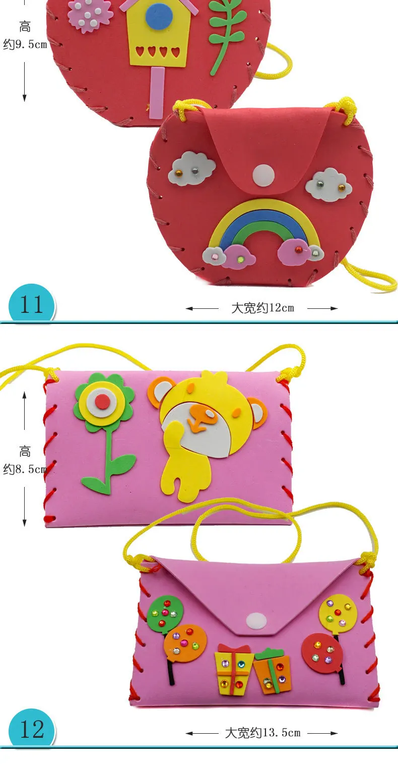 5-teiliges Set zum Selbst Nähen von Handtaschen Nähset für Mädchen Anfänger-Zubehör Party-Geschenke Gruppenaktivitäten Projekt Spielzeug Geschenk – Detail 16