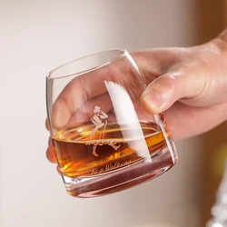 Johnnie Walker Whiskey Glasses Set of 2, 10 OZ Whiskey Glasses,  Rocks Glasses for Scotch, Liquor Vodka, Bourbon, Whiskey Gifts