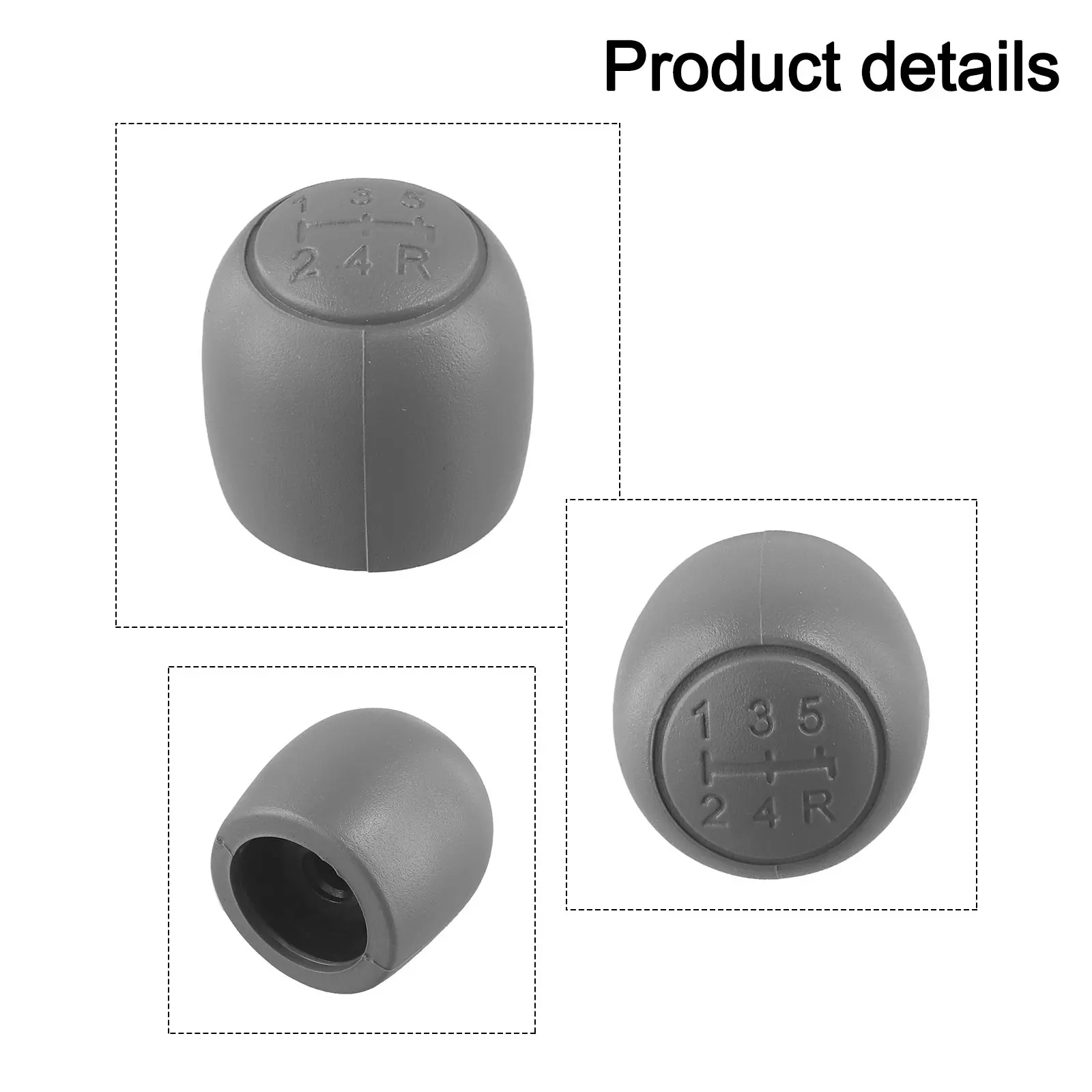 Complete Set Car Interior Gear Head 5 Speed Shift Knob Stylish Design Durability High Quality Plastic Material